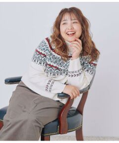 NEWYORKER L-SIZE / ニューヨーカー エルサイズ ニット・セーター | フェアアイル ハイネックニットプルオーバー