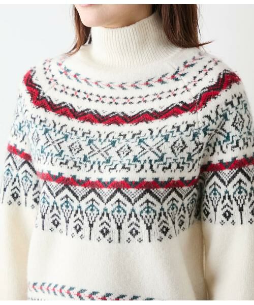 NEWYORKER L-SIZE / ニューヨーカー エルサイズ ニット・セーター | フェアアイル ハイネックニットプルオーバー | 詳細3