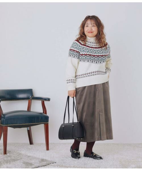 NEWYORKER L-SIZE / ニューヨーカー エルサイズ ニット・セーター | フェアアイル ハイネックニットプルオーバー | 詳細6