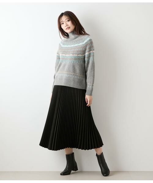 NEWYORKER L-SIZE / ニューヨーカー エルサイズ ニット・セーター | フェアアイル ハイネックニットプルオーバー | 詳細9