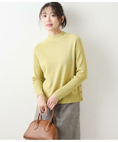 NEWYORKER L-SIZE/ニューヨーカー エルサイズ ウォッシャブルウール ボトルネックプルオーバー イエロー L17号 NEWYORKER L-SIZE/ニューヨーカー エルサイズ ウォッシャブルウール ボトルネックプルオーバー イエロー L17号