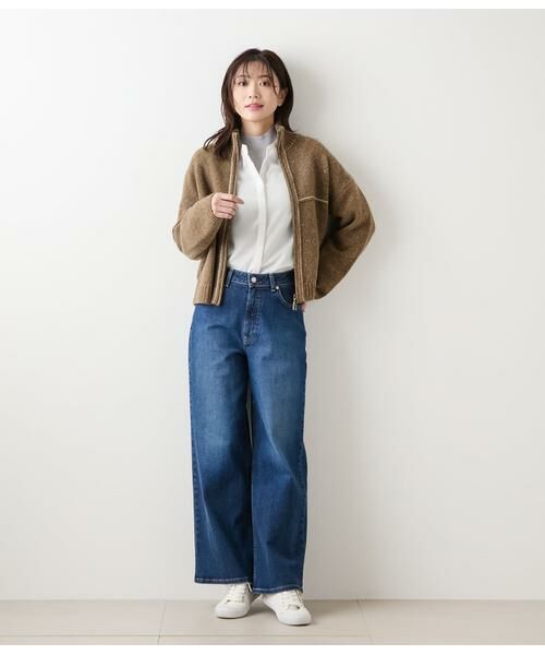 NEWYORKER L-SIZE / ニューヨーカー エルサイズ ニット・セーター | ネップミックス天竺 ダブルジップニットブルゾン | 詳細10