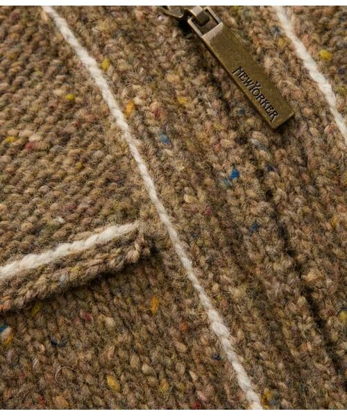 NEWYORKER L-SIZE / ニューヨーカー エルサイズ ニット・セーター | ネップミックス天竺 ダブルジップニットブルゾン | 詳細12