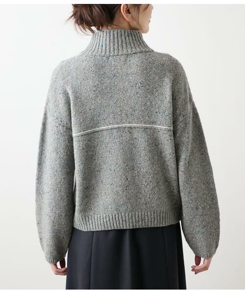 NEWYORKER L-SIZE / ニューヨーカー エルサイズ ニット・セーター | ネップミックス天竺 ダブルジップニットブルゾン | 詳細2