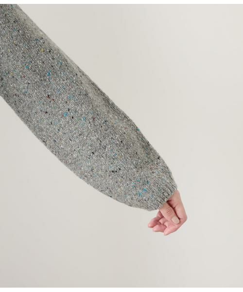 NEWYORKER L-SIZE / ニューヨーカー エルサイズ ニット・セーター | ネップミックス天竺 ダブルジップニットブルゾン | 詳細4