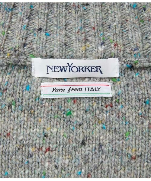 NEWYORKER L-SIZE / ニューヨーカー エルサイズ ニット・セーター | ネップミックス天竺 ダブルジップニットブルゾン | 詳細6