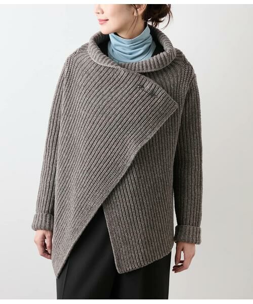 NEWYORKER L-SIZE / ニューヨーカー エルサイズ ニット・セーター | ウールナイロン ローゲージニットトッパー | 詳細6