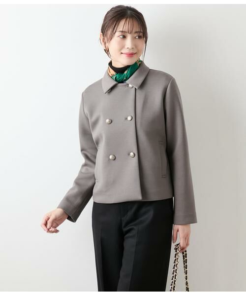 NEWYORKER L-SIZE/ニューヨーカー エルサイズ エアクッションダンボール ダブルブレストジャケット ダークグレー L13号