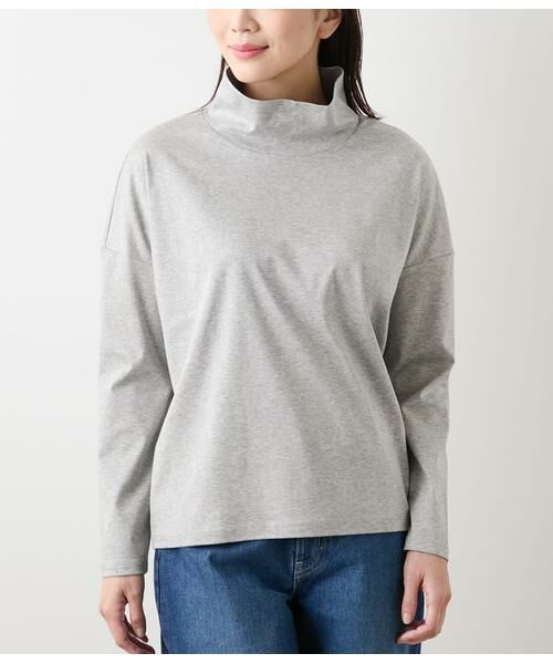 NEWYORKER L-SIZE / ニューヨーカー エルサイズ カットソー | オーガニックコットンスムース オフハイネックプルオーバー | 詳細1