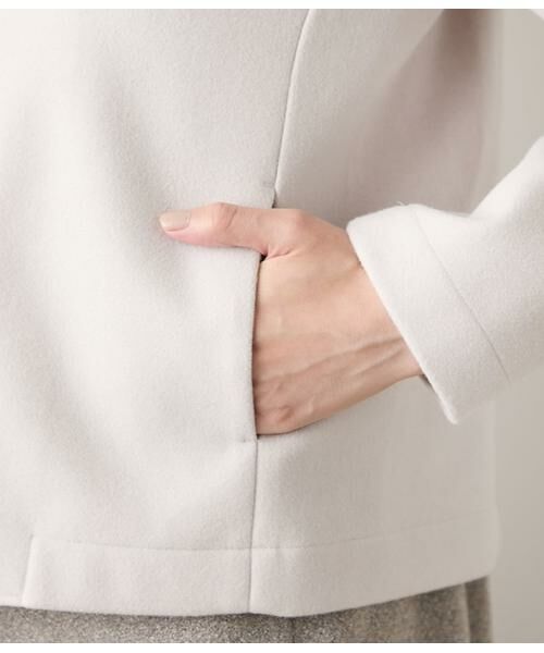 NEWYORKER L-SIZE / ニューヨーカー エルサイズ レザーブルゾン・ジャケット | ジャージーメルトン ノーカラーブルゾン | 詳細3