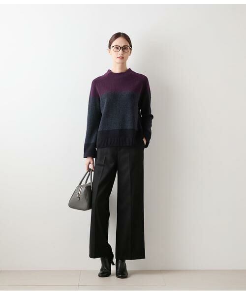 NEWYORKER L-SIZE / ニューヨーカー エルサイズ その他パンツ | ウールフラノ センタープレスワイドパンツ | 詳細12