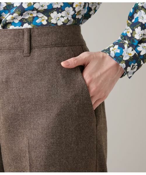 NEWYORKER L-SIZE / ニューヨーカー エルサイズ その他パンツ | ウールフラノ センタープレスワイドパンツ | 詳細4