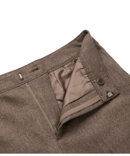 NEWYORKER L-SIZE / ニューヨーカー エルサイズ その他パンツ | ウールフラノ センタープレスワイドパンツ | 詳細5