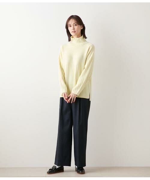 NEWYORKER L-SIZE / ニューヨーカー エルサイズ その他パンツ | デニム調メランジストライプ サイドラインタックパンツ | 詳細17