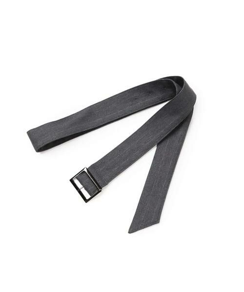 NEWYORKER L-SIZE / ニューヨーカー エルサイズ ミニ丈・ひざ丈ワンピース | デニム調メランジストライプ Vネックジャンパースカート | 詳細7