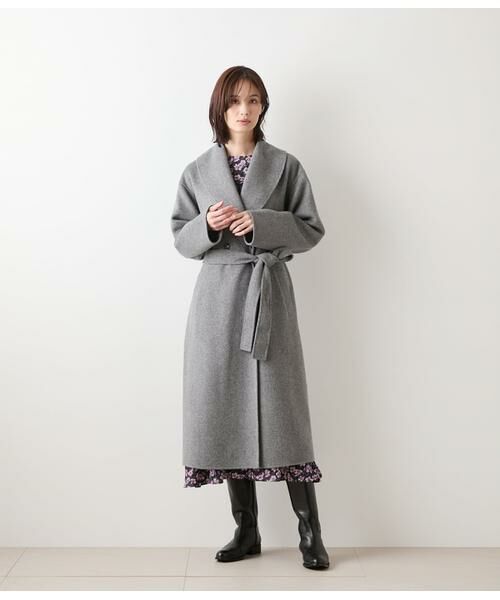 NEWYORKER L-SIZE / ニューヨーカー エルサイズ その他アウター | ウールナイロンリバー ショールカラーロングコート | 詳細10