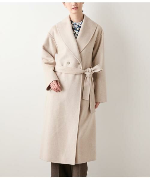 NEWYORKER L-SIZE / ニューヨーカー エルサイズ その他アウター | ウールナイロンリバー ショールカラーロングコート | 詳細12