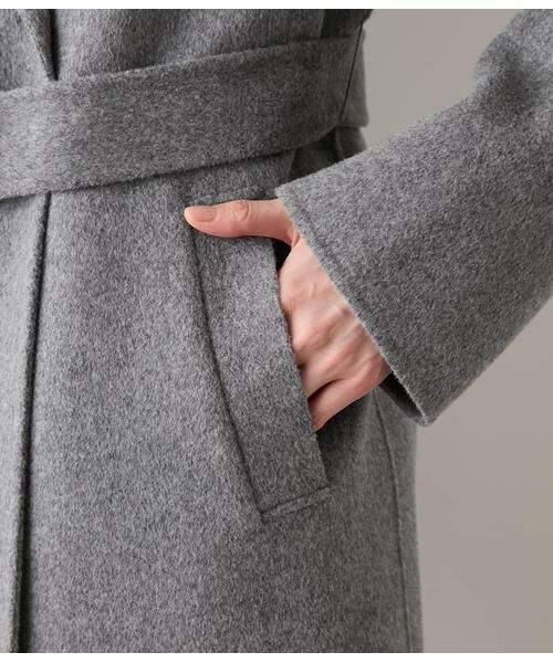 NEWYORKER L-SIZE / ニューヨーカー エルサイズ その他アウター | ウールナイロンリバー ショールカラーロングコート | 詳細6