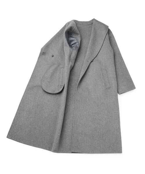 NEWYORKER L-SIZE / ニューヨーカー エルサイズ その他アウター | ウールナイロンリバー ショールカラーロングコート | 詳細7