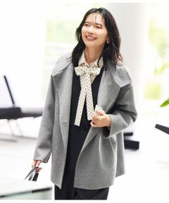 NEWYORKER L-SIZE / ニューヨーカー エルサイズ その他アウター | ウールナイロンリバー スタンドショートコート