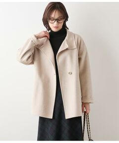 NEWYORKER L-SIZE / ニューヨーカー エルサイズ その他アウター | ウールナイロンリバー スタンドショートコート