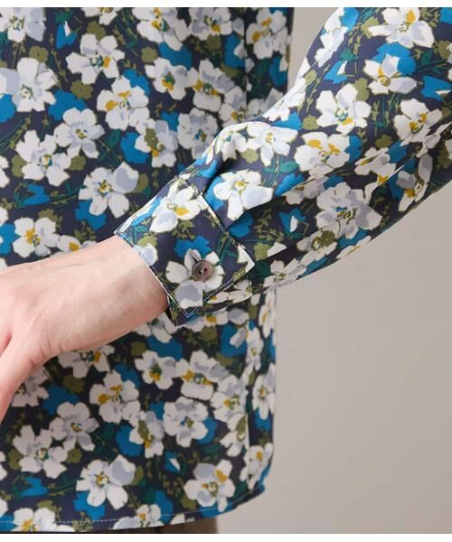 NEWYORKER L-SIZE / ニューヨーカー エルサイズ シャツ・ブラウス | ビオラフラワープリント フロントフリルブラウス | 詳細4