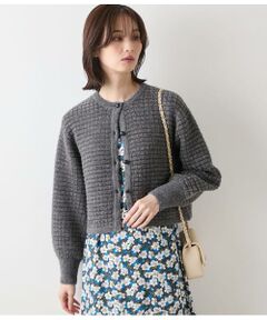 NEWYORKER L-SIZE / ニューヨーカー エルサイズ カーディガン・ボレロ | ブークレー格子柄 クルーネックショートカーディガン