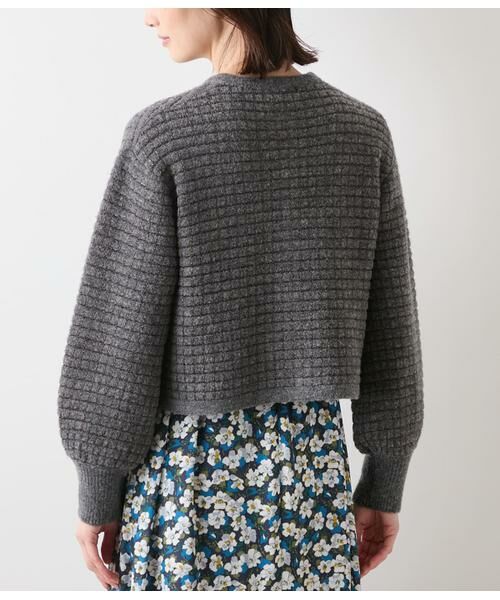 NEWYORKER L-SIZE / ニューヨーカー エルサイズ カーディガン・ボレロ | ブークレー格子柄 クルーネックショートカーディガン | 詳細2