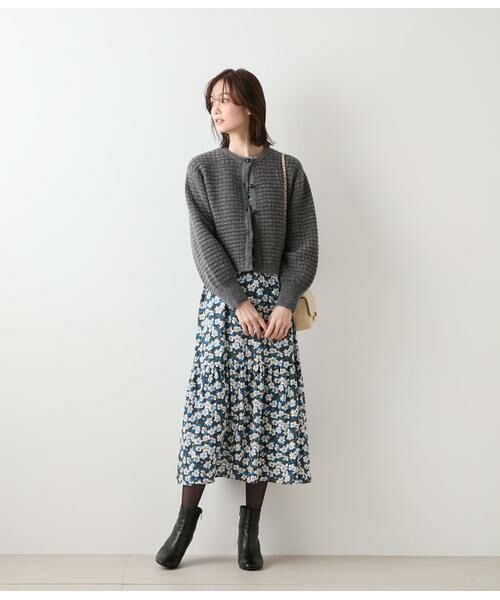 NEWYORKER L-SIZE / ニューヨーカー エルサイズ カーディガン・ボレロ | ブークレー格子柄 クルーネックショートカーディガン | 詳細4