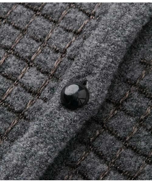 NEWYORKER L-SIZE / ニューヨーカー エルサイズ カーディガン・ボレロ | ブークレー格子柄 クルーネックショートカーディガン | 詳細5