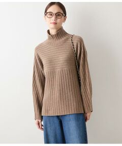 NEWYORKER L-SIZE / ニューヨーカー エルサイズ ニット・セーター | ウールカシミヤ リブハイネックニットプルオーバー