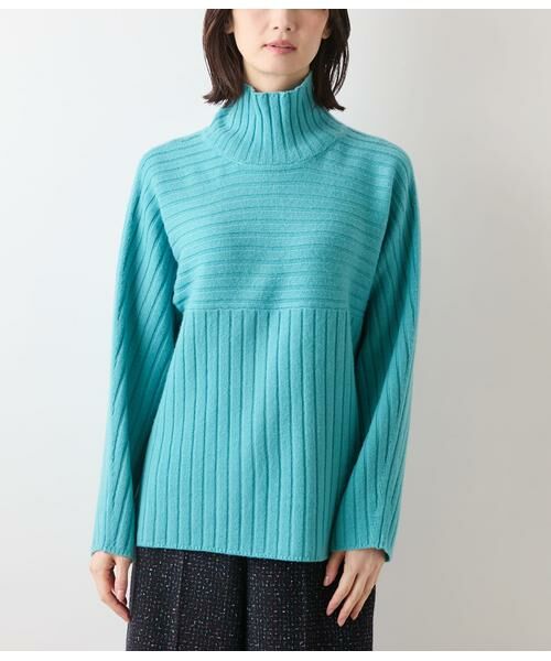 NEWYORKER L-SIZE / ニューヨーカー エルサイズ ニット・セーター | ウールカシミヤ リブハイネックニットプルオーバー | 詳細12