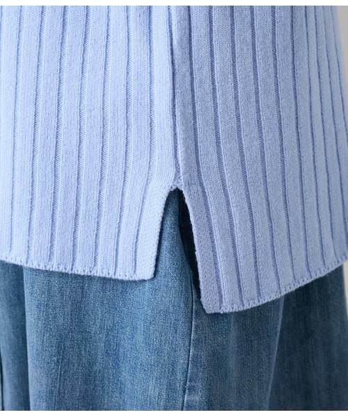 NEWYORKER L-SIZE / ニューヨーカー エルサイズ ニット・セーター | ウールカシミヤ リブハイネックニットプルオーバー | 詳細3