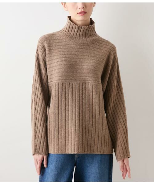 NEWYORKER L-SIZE / ニューヨーカー エルサイズ ニット・セーター | ウールカシミヤ リブハイネックニットプルオーバー | 詳細6