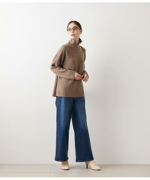NEWYORKER L-SIZE / ニューヨーカー エルサイズ ニット・セーター | ウールカシミヤ リブハイネックニットプルオーバー | 詳細7