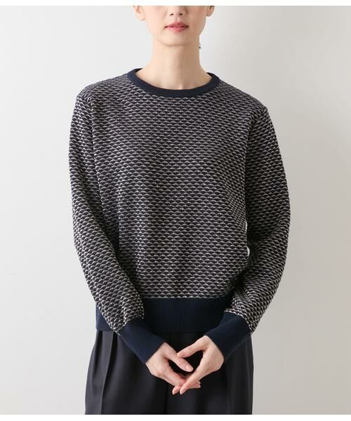NEWYORKER L-SIZE / ニューヨーカー エルサイズ ニット・セーター | トライアングルラメ クルーネックニットプルオーバー | 詳細7