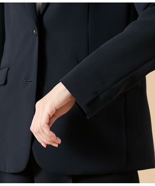NEWYORKER L-SIZE / ニューヨーカー エルサイズ テーラードジャケット | シルキークロス ノッチドラペル2釦ジャケット | 詳細3