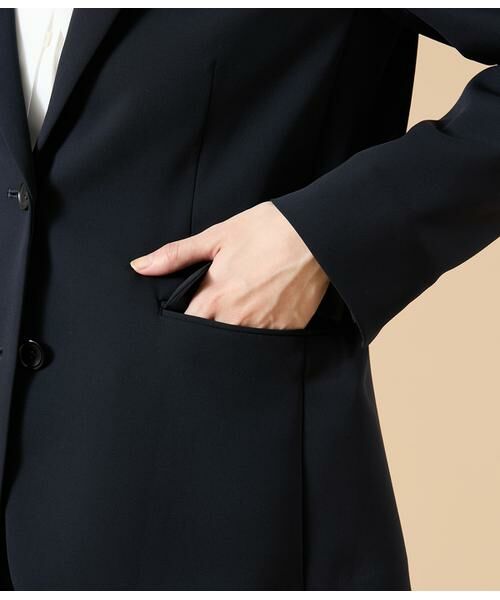 NEWYORKER L-SIZE / ニューヨーカー エルサイズ テーラードジャケット | シルキークロス ノッチドラペル2釦ジャケット | 詳細4