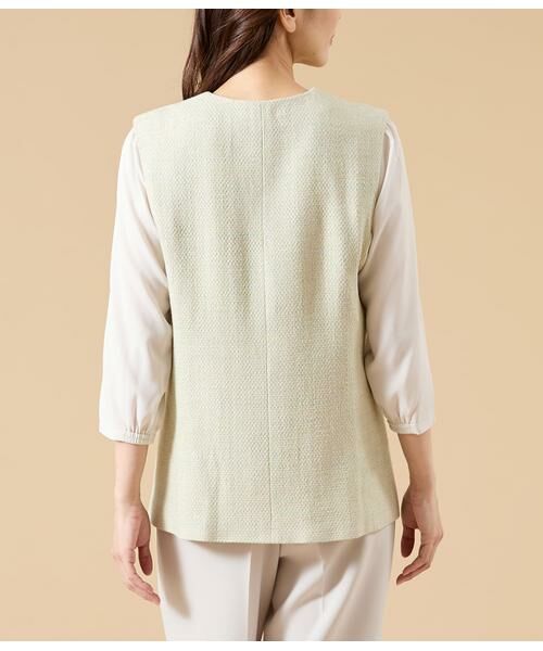 NEWYORKER L-SIZE / ニューヨーカー エルサイズ テーラードジャケット | ソフトミックスツィード ジレ | 詳細2