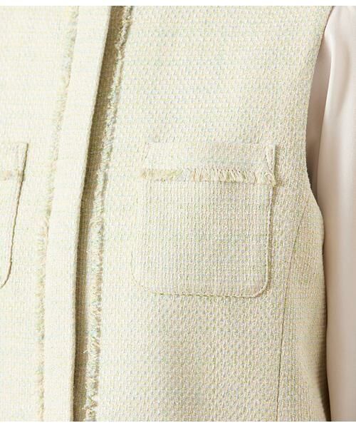 NEWYORKER L-SIZE / ニューヨーカー エルサイズ テーラードジャケット | ソフトミックスツィード ジレ | 詳細3