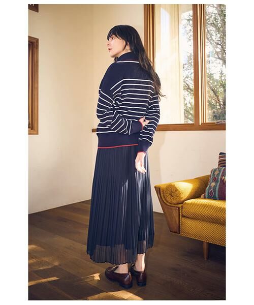 NEWYORKER L-SIZE / ニューヨーカー エルサイズ ミニ・ひざ丈スカート | シフォンジョーゼット プリーツスカート | 詳細13