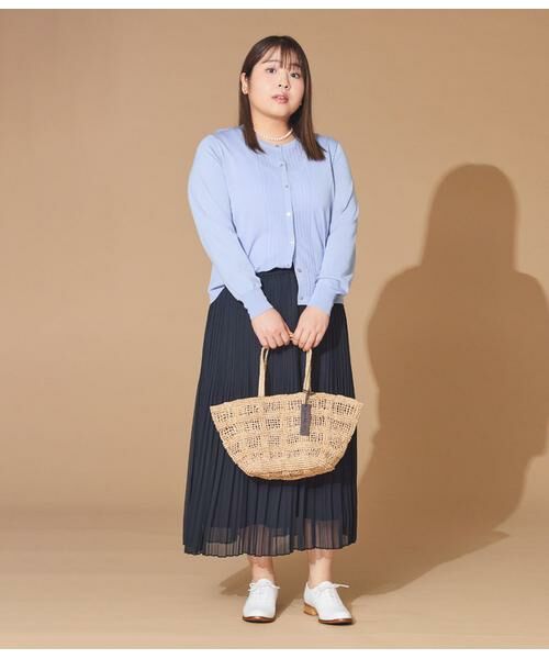 NEWYORKER L-SIZE / ニューヨーカー エルサイズ ミニ・ひざ丈スカート | シフォンジョーゼット プリーツスカート | 詳細15