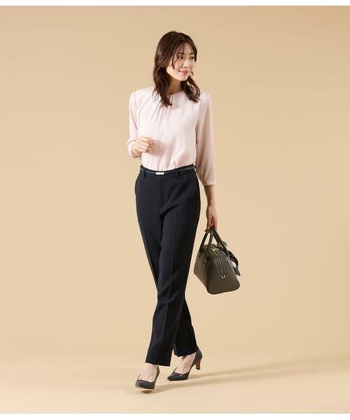 NEWYORKER L-SIZE / ニューヨーカー エルサイズ スラックス・ドレスパンツ | シルキークロス クロップドテーパードパンツ | 詳細6