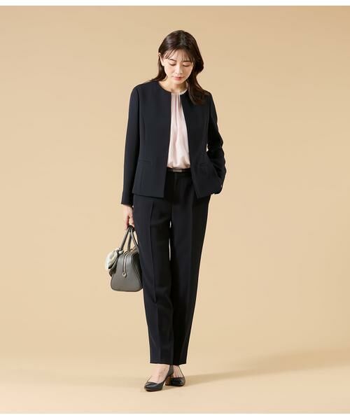 NEWYORKER L-SIZE / ニューヨーカー エルサイズ スラックス・ドレスパンツ | シルキークロス クロップドテーパードパンツ | 詳細7