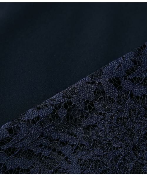 NEWYORKER L-SIZE / ニューヨーカー エルサイズ ミニ丈・ひざ丈ワンピース | サテン&ラッセルレース コンビワンピース | 詳細13