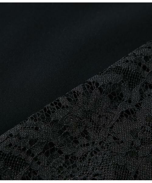 NEWYORKER L-SIZE / ニューヨーカー エルサイズ ミニ丈・ひざ丈ワンピース | サテン&ラッセルレース コンビワンピース | 詳細9