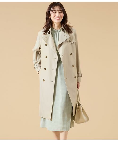 NEWYORKER L-SIZE / ニューヨーカー エルサイズ ミニ丈・ひざ丈ワンピース | ジオメトリックプリント スタンドギャザーワンピース | 詳細10