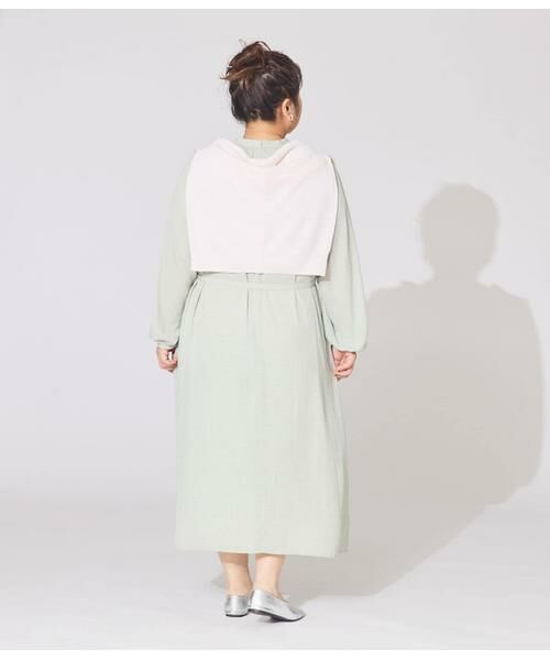 NEWYORKER L-SIZE / ニューヨーカー エルサイズ ミニ丈・ひざ丈ワンピース | ジオメトリックプリント スタンドギャザーワンピース | 詳細21