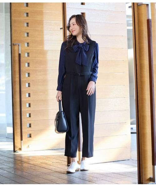 NEWYORKER L-SIZE / ニューヨーカー エルサイズ その他パンツ | ダブルサテン キーネックオールインワン | 詳細17