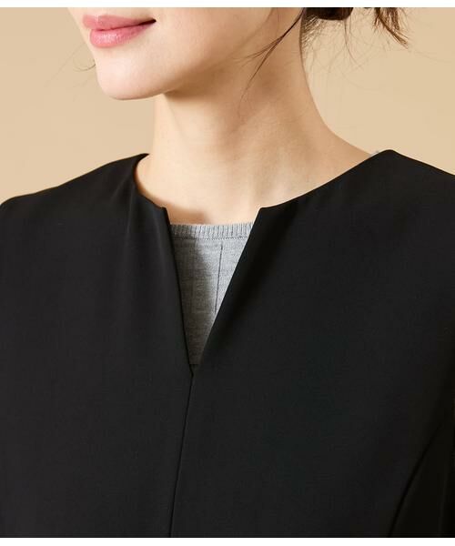 NEWYORKER L-SIZE / ニューヨーカー エルサイズ その他パンツ | ダブルサテン キーネックオールインワン | 詳細4